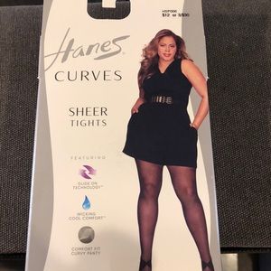 Hanes Curves Sheer Tights
